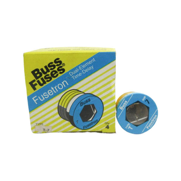 BUSSMANN T-7 125VAC 7A (PKG OF 4) (YL/BL) NSMP