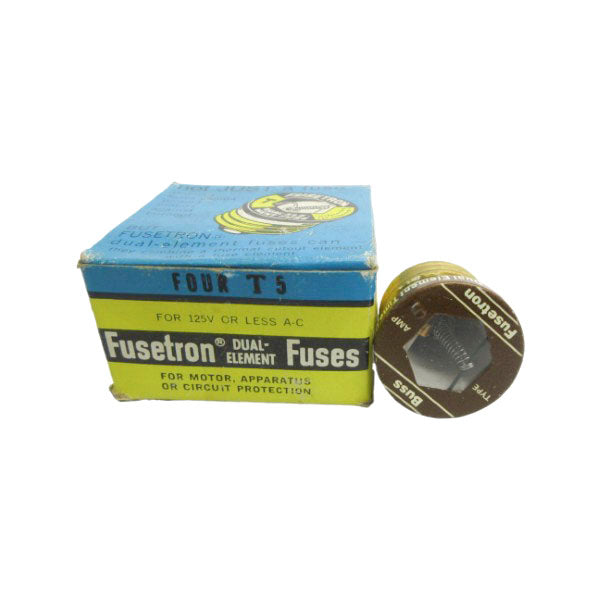 BUSSMANN T5 125VAC 5A (PKG OF 4) (BL/BR) NSMP