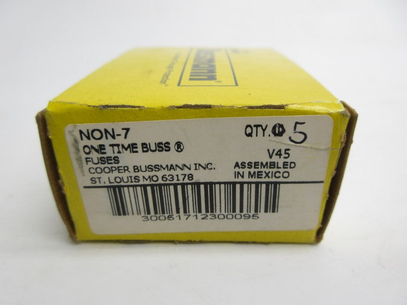 BUSSMANN NON-7 250VAC 7A (PKG OF 5) (YL/GR) NSMP