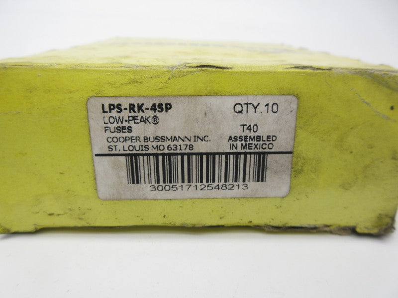 BUSSMANN LPS-RK-4SP 600VAC 4A (PKG OF 10) (YL/YL) NSMP