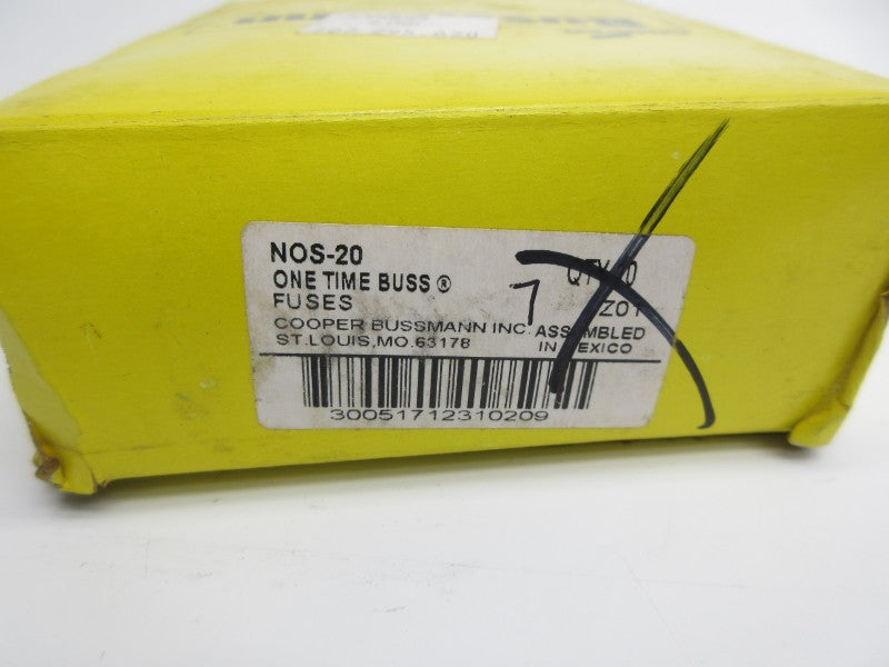 BUSSMANN NOS-20 600VAC 20A (PKG OF 7) (YL/GY) NSMP