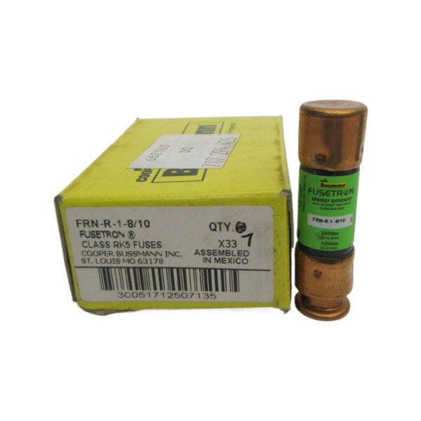 BUSSMANN FRN-R-1-8/10 250VAC 1-8/10A (PKG OF 7) (YL/GR) NSMP