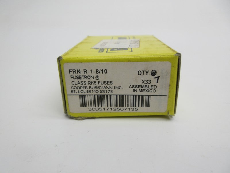 BUSSMANN FRN-R-1-8/10 250VAC 1-8/10A (PKG OF 7) (YL/GR) NSMP