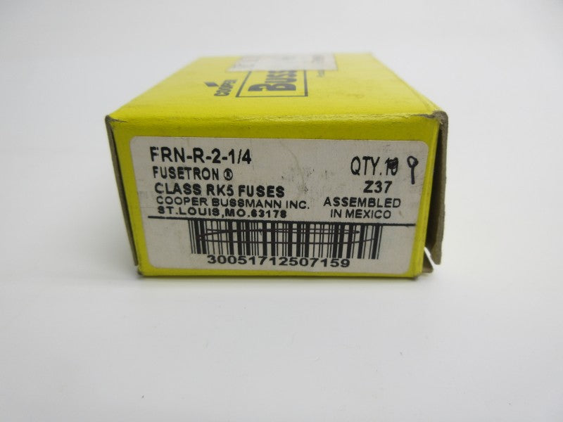 BUSSMANN FRN-R-2-1/4 250VAC 2-1/4A (PKG OF 9) (YL/GR) NSMP