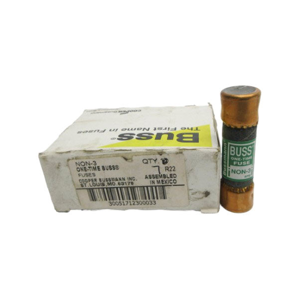 BUSSMANN NON-3 250VAC 3A (PKG OF 7) (WH/GR) NSMP