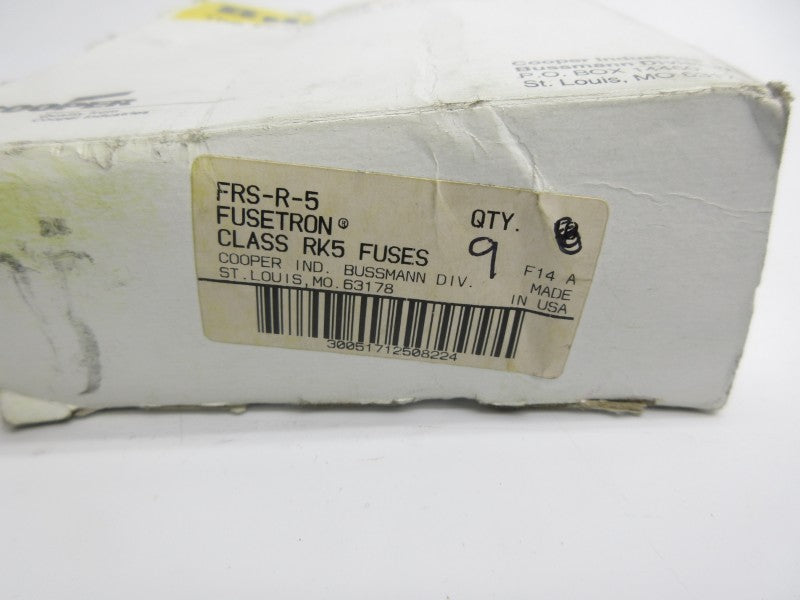 BUSSMANN FRS-R-5 600VAC 5A (PKG OF 9) (WH/BK) NSMP