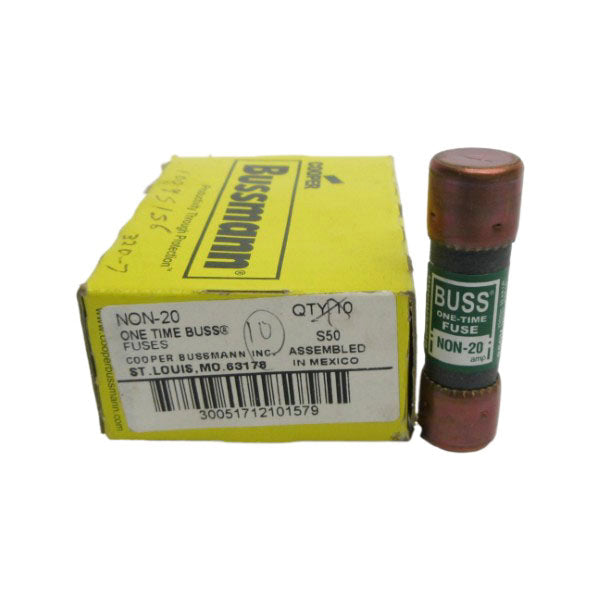 BUSSMANN NON-20 250VAC 20A (PKG OF 10) (YL/GR) NSMP