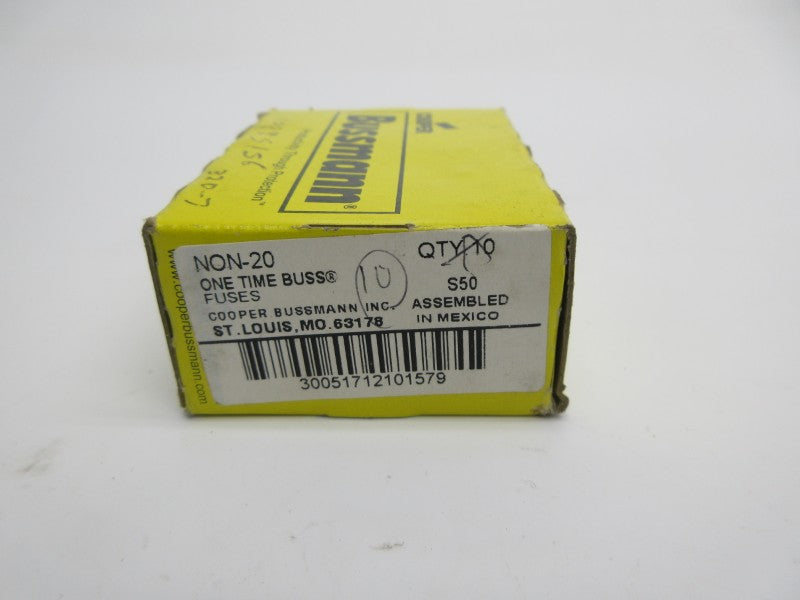 BUSSMANN NON-20 250VAC 20A (PKG OF 10) (YL/GR) NSMP