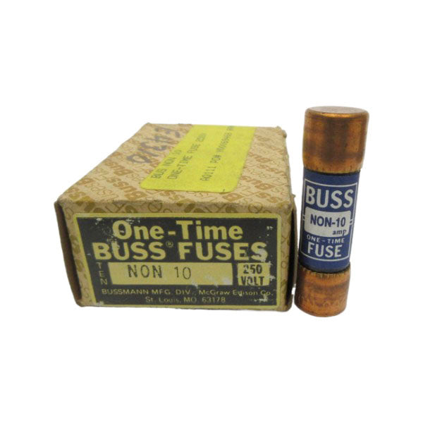 BUSSMANN NON-10 250VAC 10A (PKG OF 10) (BR/BL) NSMP