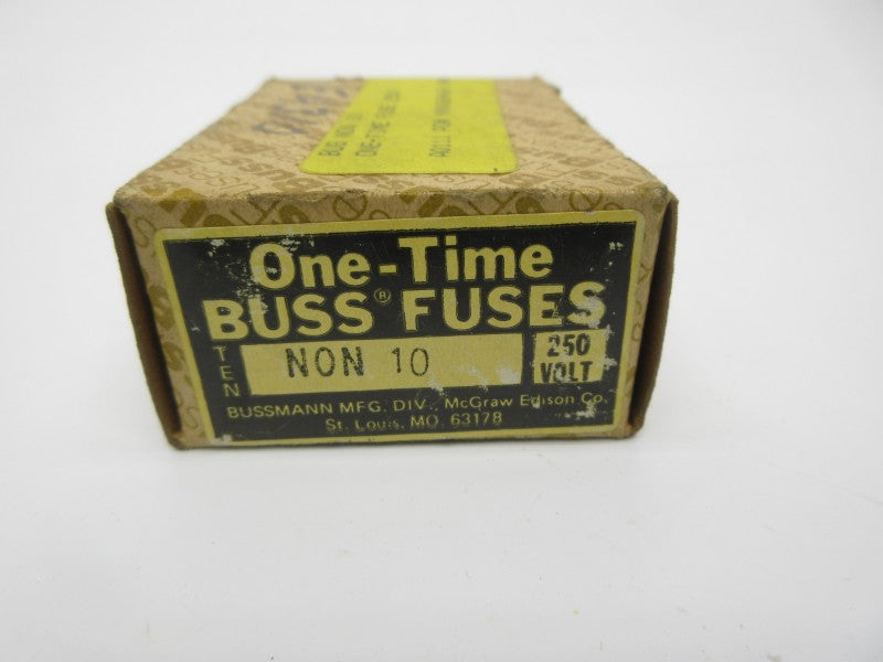 BUSSMANN NON-10 250VAC 10A (PKG OF 10) (BR/BL) NSMP