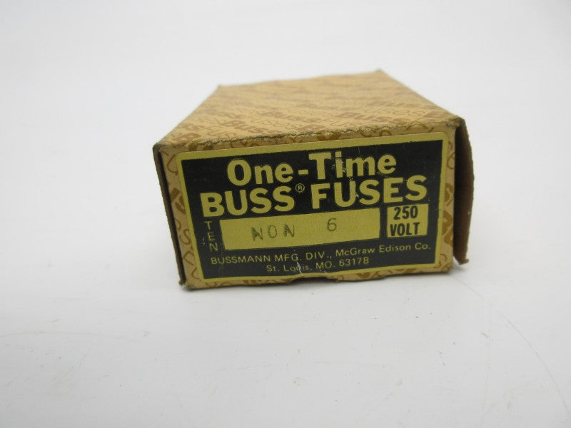 BUSSMANN NON-6 250VAC 6A (PKG OF 10) (BR/BL) NSMP