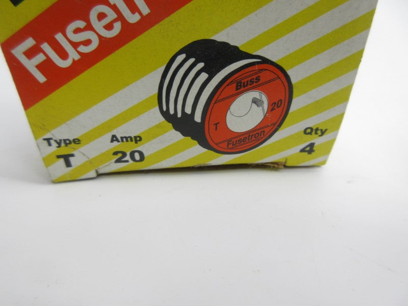 BUSSMANN T20 125VAC 20A (PKG OF 4) (YL/RD) NSMP