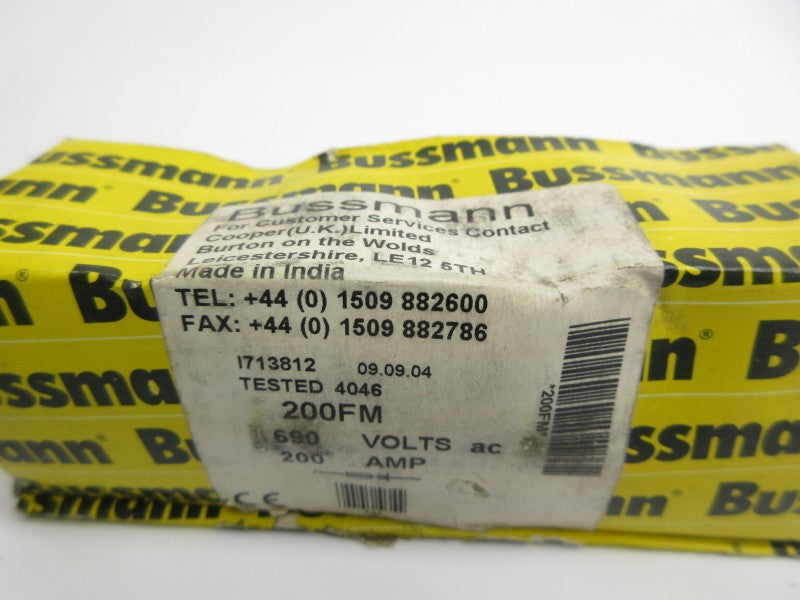 BUSSMANN 200FM 690VAC 200A (YL/WH) NSMP
