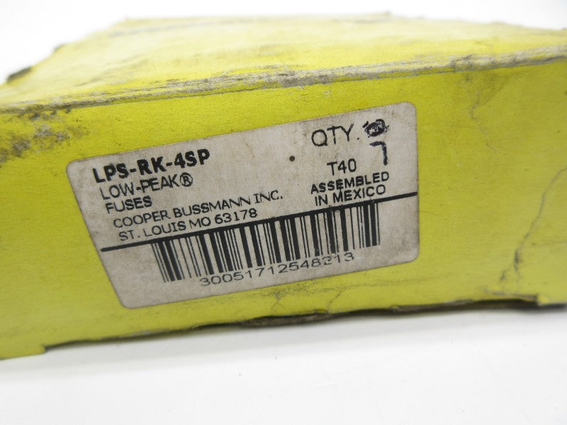 BUSSMANN LPS-RK-4SP 600VAC 4A (PKG OF 7) (YL/YL) NSMP
