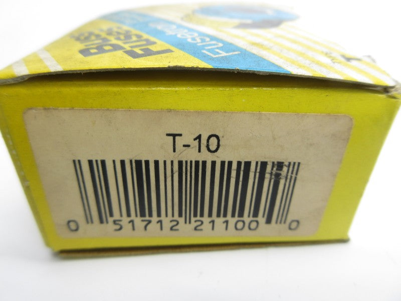 BUSSMANN T-10 125VAC 10A (PKG OF 4) (YL/BL) NSMP