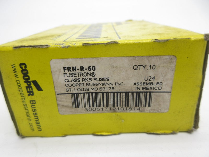 BUSSMANN FRN-R-60 250VAC 60A (PKG OF 10) (YL/GR) NSMP
