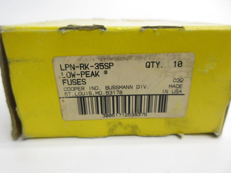 BUSSMANN LPN-RK-35SP 250VAC 35A (PKG OF 10) (YL/BR) NSMP