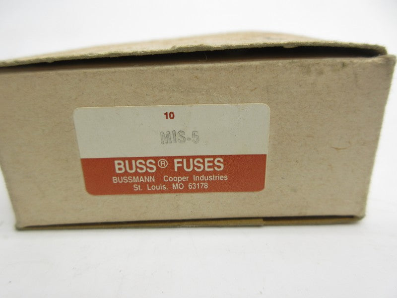 BUSSMANN MIS-5 600VAC 5A (PKG OF 10) (WH/RD) NSMP