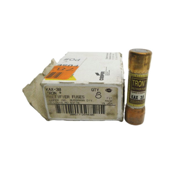 BUSSMANN KAX-30 250VAC 30A (PKG OF 8) (WH/BR) NSMP