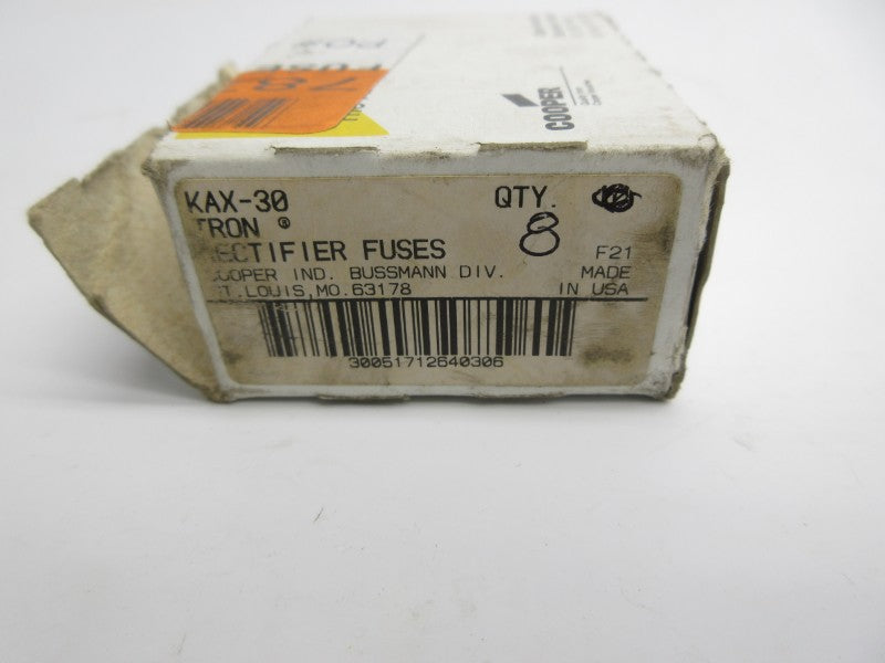 BUSSMANN KAX-30 250VAC 30A (PKG OF 8) (WH/BR) NSMP