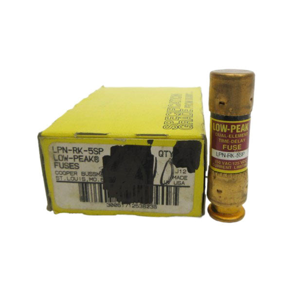 BUSSMANN LPN-RK-5SP 250VAC 5A (PKG OF 10) (YL/BR) NSMP