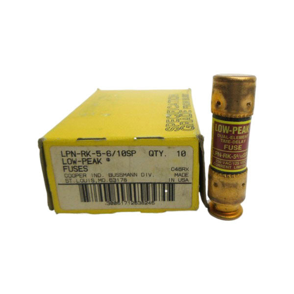 BUSSMANN LPN-RK-5-6/10SP 250VAC 5-6/10A (PKG OF 10) (YL/BR) NSMP