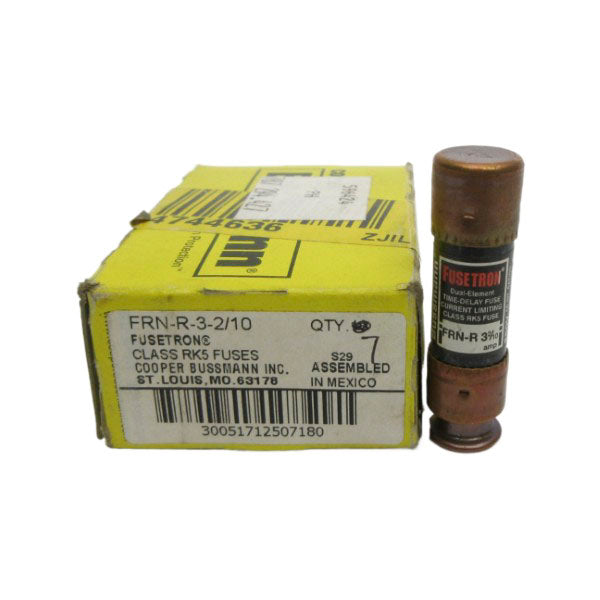 BUSSMANN FRN-R-3-2/10 250VAC 3-2/10A (PKG OF 7) (YL/BK) NSMP