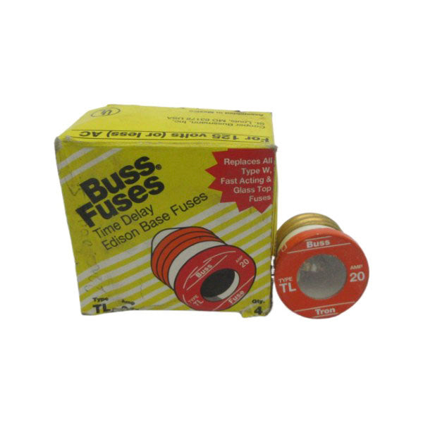 BUSSMANN TL20 125VAC 20A (PKG OF 4) (YL/RD) NSMP