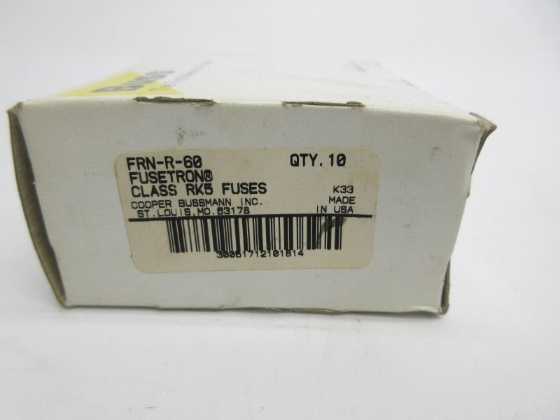 BUSSMANN FRN-R-60 250VAC 60A (PKG OF 10) (WH/BK) NSMP