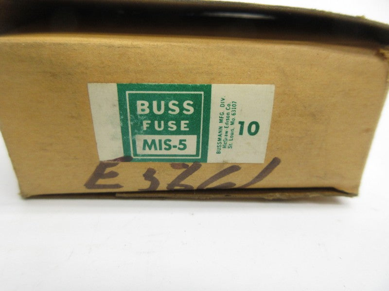 BUSSMANN MIS-5 5A (PKG OF 10) (BR/GR) NSMP