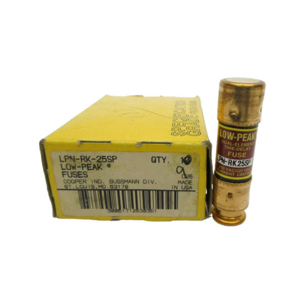 BUSSMANN LPN-RK-25SP 250VAC 25A (PKG OF 9) (YL/BR) NSMP