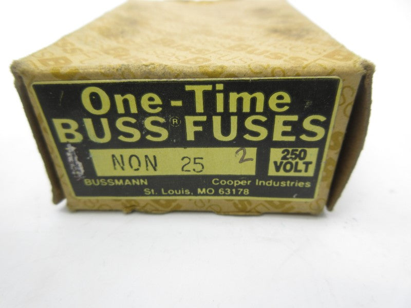 BUSSMANN NON-25 250VAC 25A (PKG OF 2) (BR/GR) NSMP