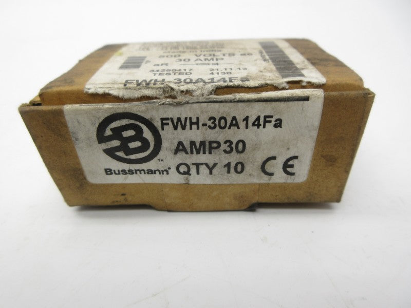 BUSSMANN FWH-30A14FA 600VAC 30A (PKG OF 10) (BR/WH) NSMP