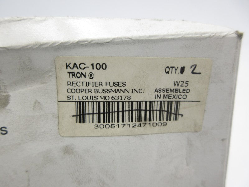 BUSSMANN KAC-100 600VAC 100A (PKG OF 2) (WH/BL) NSMP