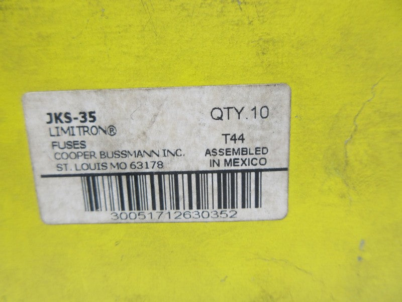 BUSSMANN JKS-35 600VAC 35A (PKG OF 10) (YL/RD) NSMP