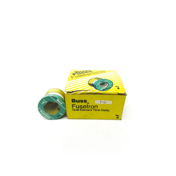 BUSSMANN T-2 125VAC 2A (PKG OF 4) (YL/GR) NSMP