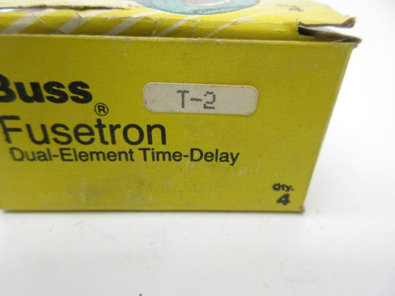 BUSSMANN T-2 125VAC 2A (PKG OF 4) (YL/GR) NSMP