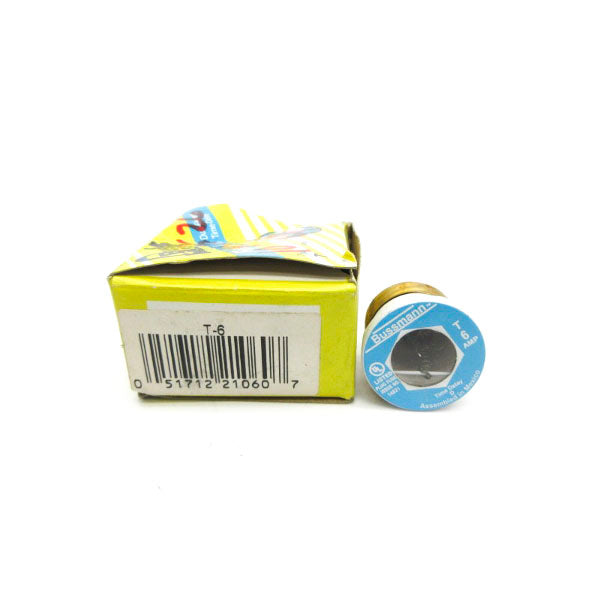 BUSSMANN T-6 125VAC 6A (PKG OF 4) (YL/BL) NSMP