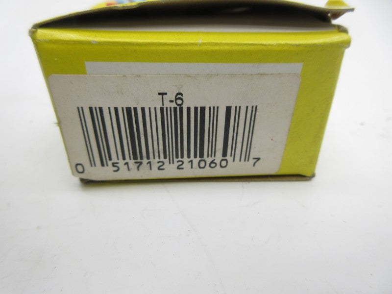 BUSSMANN T-6 125VAC 6A (PKG OF 4) (YL/BL) NSMP