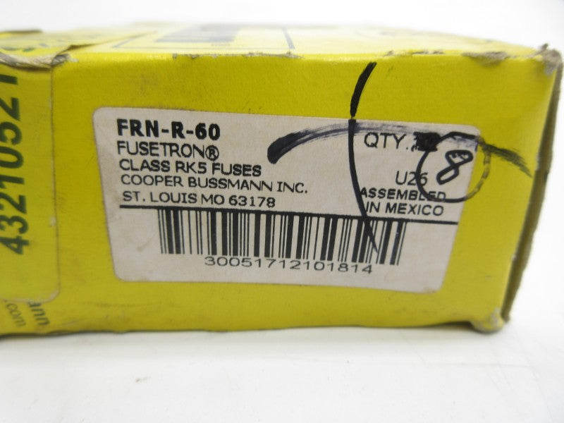 BUSSMANN FRN-R-60 250VAC 60A (PKG OF 8) (YL/GR) NSMP