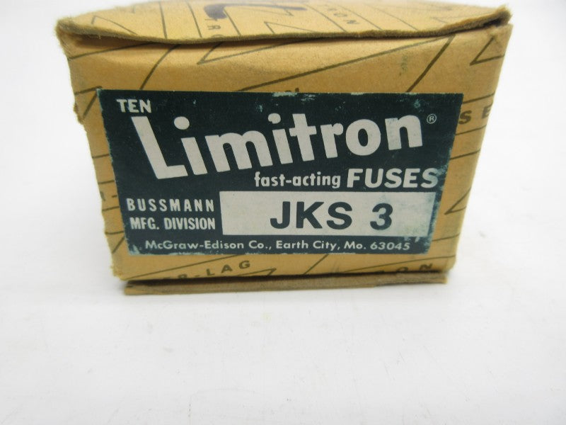 BUSSMANN JKS3 600VAC 3A (PKG OF 10) (BR/PK) NSMP