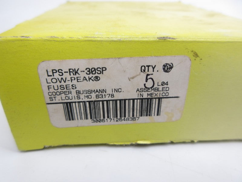 BUSSMANN LPS-RK-30SP 600VAC 30A (PKG OF 5) (YL/BL) NSMP