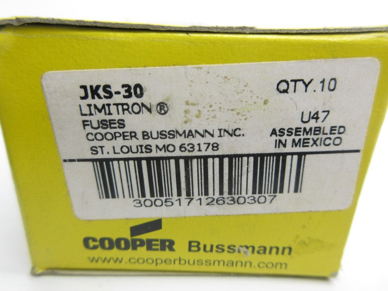 BUSSMANN JKS-30 600VAC 30A (PKG OF 10) (YL/PK) NSMP