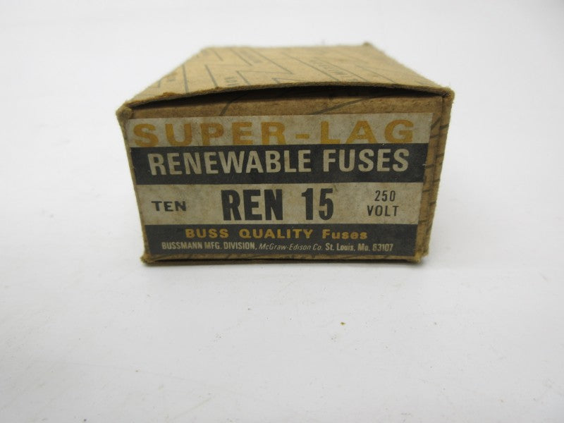 BUSSMANN REN15 250VAC 15A (PKG OF 10) (BR/BL) NSMP