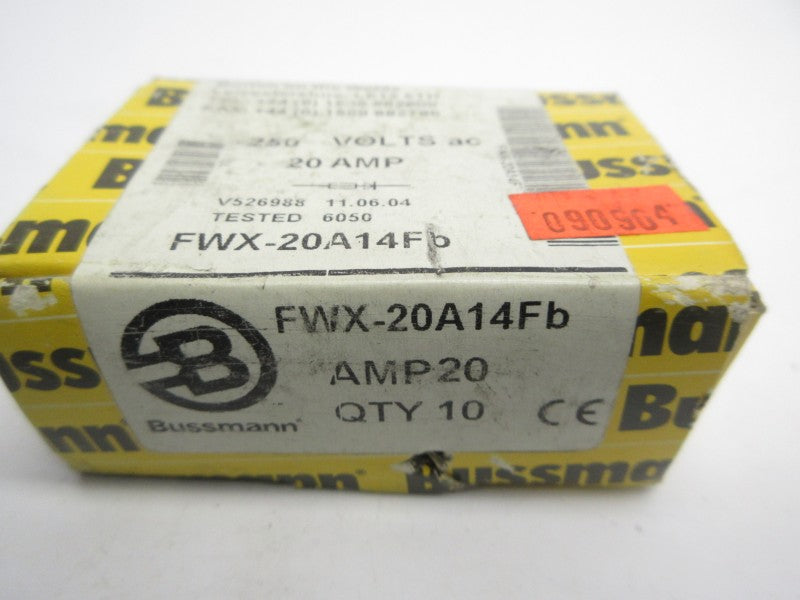 BUSSMANN FWX-20A14FB 250VAC 20A (PKG OF 10) (YELLOW) NSFS