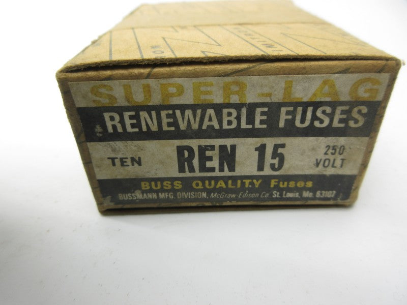 BUSSMANN REN15 250VAC 15A (PKG OF 10) (BROWN) NSFS