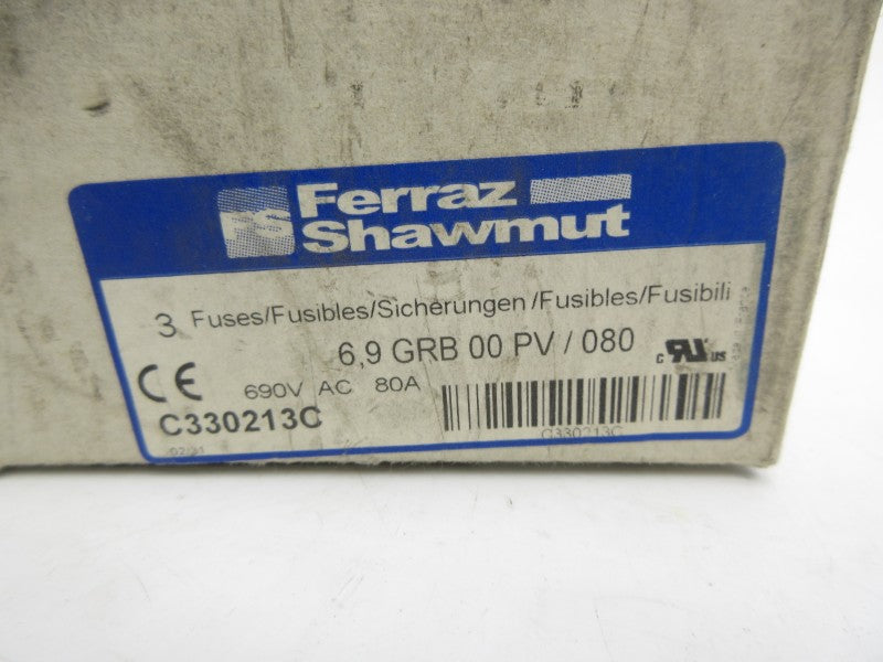 FERRAZ SHAWMUT C330213 690VAC 80A (PKG OF 3) NSMP