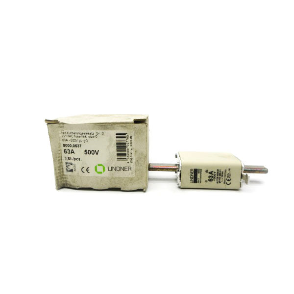 LINDNER NH0 8000.0637 500V 63A (PKG OF 3) NSMP