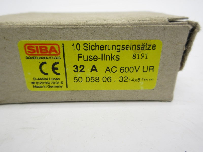 SIBA 5005806.32 600VAC 32A (PKG OF 10) NSMP