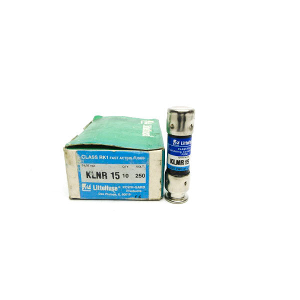 LITTELFUSE KLNR15 250VAC 15A (PKG OF 10) (GR/BL) NSMP